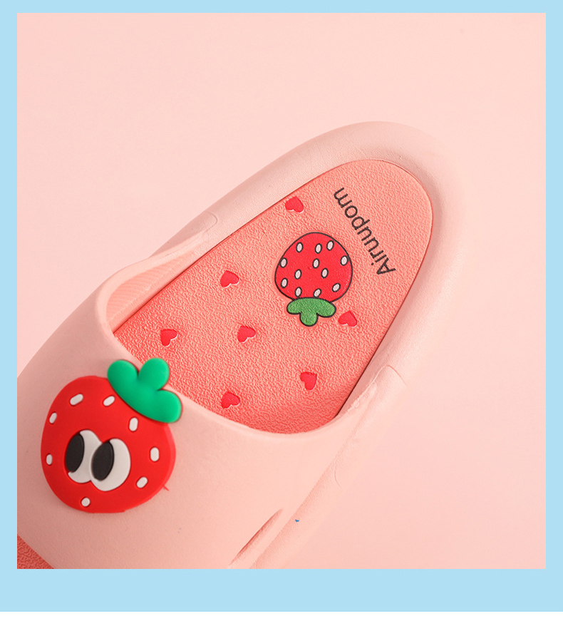 Cute Fruit Soft Bottom Slides Shoes Non-slip EVA Indoor and Outdoor Slippers for Girls