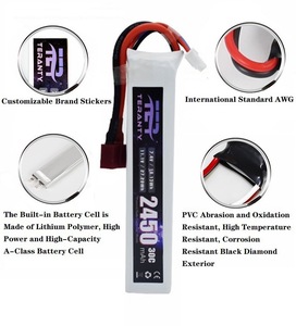 Batería LiPo de 11.1V 2450mAh 30C 3S, Batería Recargable para Pistolas de Gel de Agua y Juguetes Modificados - Product Image 3