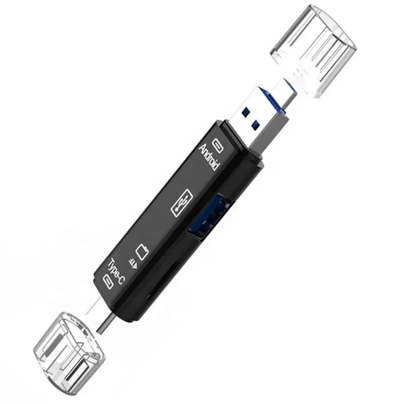 Multifunktions-5-in1-SD-Kartenleser USB 2.0 OTG-Adapter TF-Speicher karte Mirco USB Typ-C-Flash-Laufwerks adapter für Android-Computer