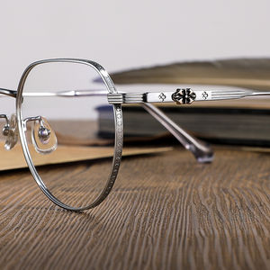 Monture de lunettes ronde vintage pour étudiants, ultralégère, pour myopie - Product Image 3