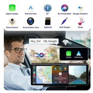 Pantalla de Monitor de coche Carplay Universal de 10,26 pulgadas GPS para Apple Android Auto Car Player Carplay portátil con cámara