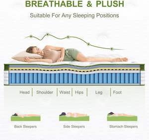 Valore di qualità <span class=keywords><strong>Topper</strong></span> ortopedico materasso a molle 150X200 Gel di raffreddamento Memory Foam con lattice e materasso a molle tascabili - Product Image 4