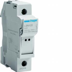 LSN431 Personnalisable avec porte-fusible Hagers 8x32 + indicateur 1P 1 module DIN - Product Image 1
