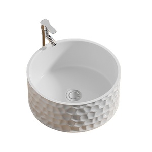 <span class=keywords><strong>Lavabo</strong></span> Moderno in Ceramica Ecologico, Elegante Lavandino da Appoggio con Installazione a Foro Singolo, Accessorio di Scarico a Leva per <span class=keywords><strong>Bagno</strong></span> - Product Image 2