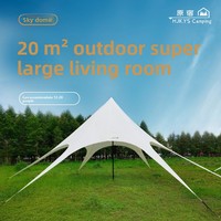 Tente de réception extensible en toile imperméable pour 15-30 personnes, 6m x 10m, idéale pour le camping, la plage, l'ombrage, les mariages et les événements en extérieur