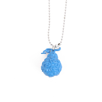 Porte-clés tendance en alliage avec perles, motif Fruit du Diable de l'anime One Piece, pendentif Luffy Fruit Brûlant, pour fête et enfants