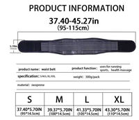 Ceinture de soutien lombaire thermique auto-chauffante en néoprène, magnétique, réglable, pour la posture, respirante, unisexe, pour la vie quotidienne et le sport