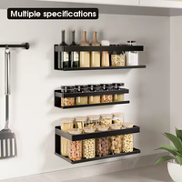 Étagère de cuisine Étagère murale de rangement pour épices Étagère de rangement pour épices en métal non perforé de style moderne