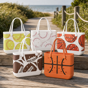 Sac fourre-tout en EVA personnalisé pour ballons de sport, imperméable, grande capacité, lavable, pour la plage et la piscine, idéal pour les collections d'été en gros - Product Image 2