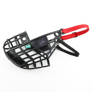 그레이하운드 스타일 고급 개 총구 통기성 부드러운 플라스틱 입 커버 동물 프린트 장식 스카프 나일론 애완 동물을위한 금속 버클 - Product Image 6