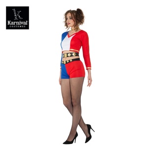Gros Sexy Joker Cosplay Costume pour Femmes Filles <span class=keywords><strong>Suicide</strong></span> Top & Shorts Ensembles pour Halloween Party Fancy Dress - Product Image 5
