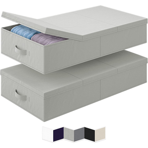 Under Bed Storage With Lids Large Underbed Storage Containers Clothes Foldable Stackable Storage Drawer Organizer Bins Box