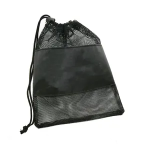 Eco Friendly Reusable Produce Polyester Mesh Material Washable Grocery Mesh Bags For Storage String Packing Bag