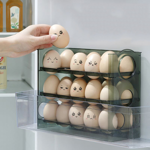 Organizador de Refrigerador de 3 Niveles con 30 Compartimentos de Gran Capacidad, Nuevo Diseño, para la Encimera de la Cocina - Product Image 1