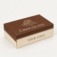 Boîte en carton blanc mat recyclable, conteneur imprimé sur mesure pour l'emballage de chocolats et de bonbons