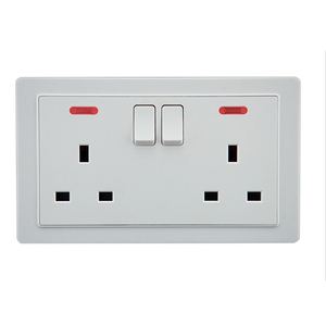 Enchufe Doble de 3 Pines Estándar Británico de Buena Calidad, Precio de Fábrica, Venta al por Mayor, con Interruptor de 2 Vías, Color Blanco - Product Image 2