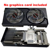 Kipas CPU RGB Hitam Senyap dengan Sirip Ekstrusi Aluminium 7 Bilah, Kipas Pendingin Senyap untuk Casing Komputer RTX 5060 dengan Logo Kustom