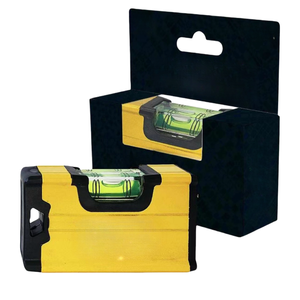 Niveau à bulle industriel de 10 cm en alliage d'aluminium jaune de 4 pouces avec logo personnalisé - Product Image 2