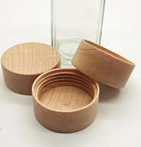 Nuevo Diseño 2023: Tapas de Rosca Transparentes para Botellas, Tapas de Madera para Almacenamiento de Alimentos, Frutos Secos, Especias y Tarros de Vidrio - Product Image 3