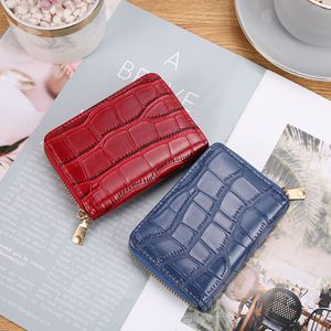 Portefeuille compact pour femme avec texture d'alligator et plusieurs emplacements pour cartes, fabriqué en PVC durable pour les voyages et le <span class=keywords><strong>travail</strong></span> - Product Image 3