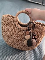 Sac à main tissé à la main en corde de papier français pour femme, sac fourre-tout de plage en paille polyvalent et tendance pour les vacances en bord de mer et le quotidien