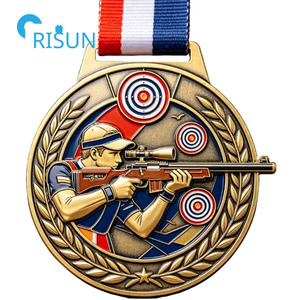 Medalla Deportiva Personalizada Grabable para Tiro con Pistola Neumática, Rifle de Aire, Deportes de Tiro, Medallón Personalizado para Rifle - Product Image 3