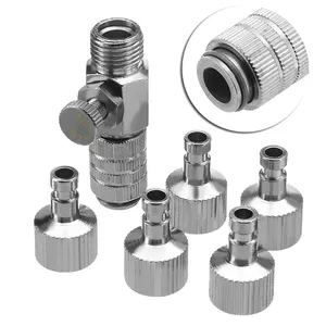vrouwelijke compressor fittings Suppliers-Nieuwe Airbrush Snelkoppeling Disconnect Adapter 1/8 "Plug Montage HS941