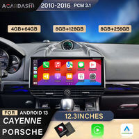Écran GPS de navigation automobile Android 15 de 12,3 pouces, lecteur multimédia automobile IPS, Carplay DSP pour Porsche Cayenne 92A 2010-2016