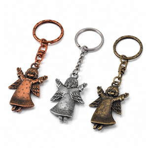 Lovely Happy Angel Metal Keyholder Decorative Key Chain <b>Ornament</b> For Handbag Backpack And <b>Car</b> Keys Hanging - Product Image 2
