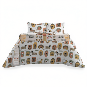 Juego de Funda de Edredón 100% Algodón Cani Uk King Size 230x220cm con Diseño de Perro - Product Image 3