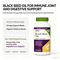 Huile de Nigelle Noire Non-OGM Pressée à Froid, Acides Gras Oméga, 60 Gélules Molles, Complément OEM pour le Soutien Immunitaire et Digestif