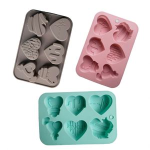 Chocolate Cake Baking Tools Candle Soap Love Heart Silicone Silicon Mold Valentine Day Decoration <b>Gift</b> 2023 - Product Image 1