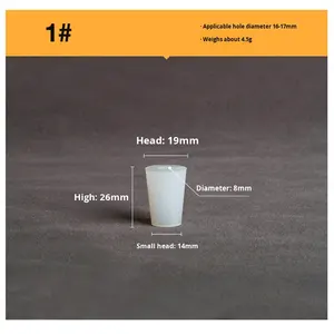 Tabung uji Flask segitiga laboratorium lubang Plug karet silikon tahan Alkali asam suhu tinggi keruncut-karet Premium - Product Image 4