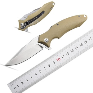 Couteau pliant en acier inoxydable D2 personnalisé OEM avec manche G10 pour le camping tactique et le bricolage - Product Image 4