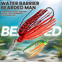 Leurre Chatterbait DN 100 mm 17 g, Jig à Lame, Buzz Bait, Tête de Poisson, Leurre à Jupe en Silicone, Jig à Basse, Spinnerbait