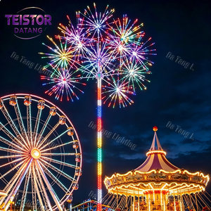 Lumières d'arbre de Noël colorées en forme de feux d'artifice pour créer une scène festive pour les centres commerciaux, les parcs d'attractions et les événements de compte à rebours - Product Image 6