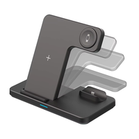 Vente en gros OEM Support de téléphone portable pliable 3 en 1 à chargement rapide avec chargeur sans fil