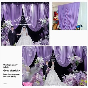 Décoration de mariage, grand rideau en tissu, toile de <span class=keywords><strong>fond</strong></span>, arche de scène, <span class=keywords><strong>fond</strong></span> ondulé pour banquet et fête - Product Image 2