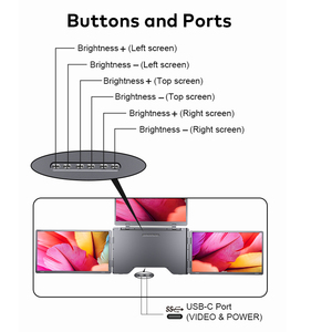 Monitores portátiles Fopo 1080P de venta al por mayor a precios de oferta, se colgan en el portátil. - Product Image 5