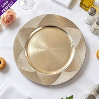 Assiettes de présentation rondes en plastique pour événements, cérémonies, réceptions de mariage et banquets, vente en gros