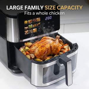 Freidora de Aire Digital Multifuncional <span class=keywords><strong>Sin</strong></span> <span class=keywords><strong>Aceite</strong></span> de 8L y 9L para el Hogar con Pantalla Táctil LCD a Color Personalizada de Acero Inoxidable - Product Image 3