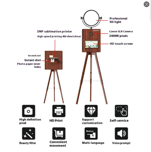 Système de caméra <span class=keywords><strong>photo</strong></span> interactive avec finition bois, équipé d'un appareil <span class=keywords><strong>photo</strong></span> Canon R100 et d'une imprimante DNP, pour les événements de vente au détail et l'activation de marque - Product Image 6