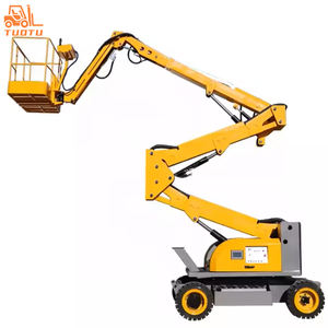 12-25 मीटर प्लेटफॉर्म मोबाइल बूम लिफ्ट गैसोलीन को 200-250 किलोग्राम क्षमता के साथ स्व-चालित बूम लिफ्ट - Product Image 1