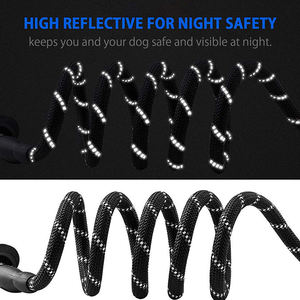Correa Redonda de Nailon Trenzado Resistente para Perros, con Reflectivo, para Escalar Montañas, con Mango Suave, para Deportes al Aire Libre, con Dispensador de Bolsas para Excrementos - Product Image 5
