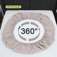 Drap-housse imperméable en acrylique tissé 100 %, couleur unie, anti-urine, respirant, épais, taille standard américaine, ensemble trois pièces