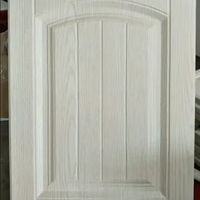 Panneau MDF prédécoupé mélamine armoire porte Biz PVC PET Film face panneau de fibres de bois 15mm 18mm 21mm grain de bois marbre Pur couleur MDF