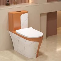 WC monobloc de luxe européen à double chasse, écologique, blanc, en céramique, à poser au sol, à siphon en S, avec abattant à fermeture lente, garantie 5 ans, pour salle de bain d'hôtel
