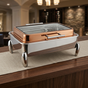 Services de vaisselle de luxe en acier inoxydable pour réchauds de buffet, idéaux pour mariages et maintien au chaud des aliments DCD-001 - Product Image 6