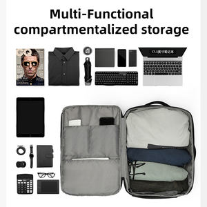 Mochila Expandible <span class=keywords><strong>para</strong></span> Portátil de Negocios con Compartimento <span class=keywords><strong>para</strong></span> Zapatos, Capacidad de 20-35L, Puerto USB, Diseño Moderno, Material de Nailon - Product Image 3