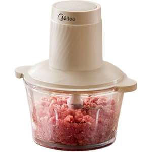 Picadora de carne Midea de 1L, eléctrica, silenciosa, con carcasa de plástico y cuchilla única para uso doméstico. - Product Image 4